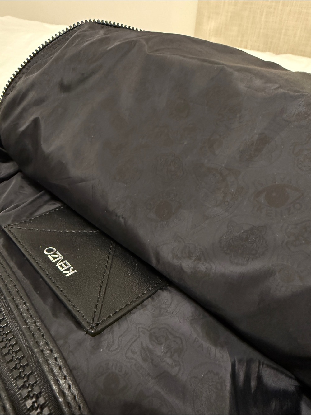 Kenzo Black Backpack with White PARIS Graphic - Picture 6 of 9